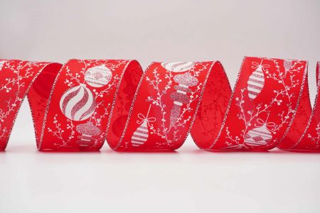 Подвесные рождественские украшения лента_KF6779G-7_Красный